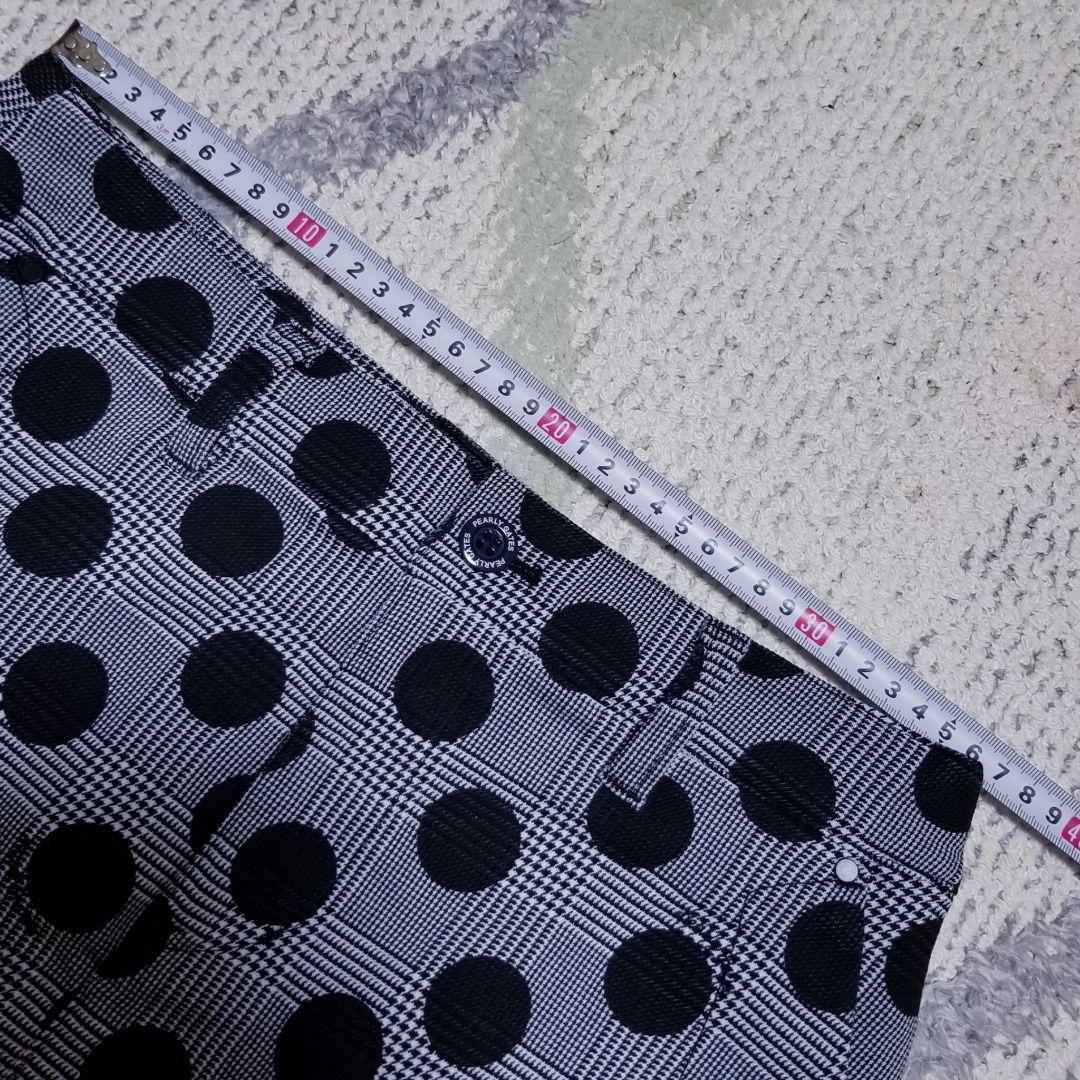 パーリーゲイツグレンチェック千鳥格子柄ドット30周年スカート