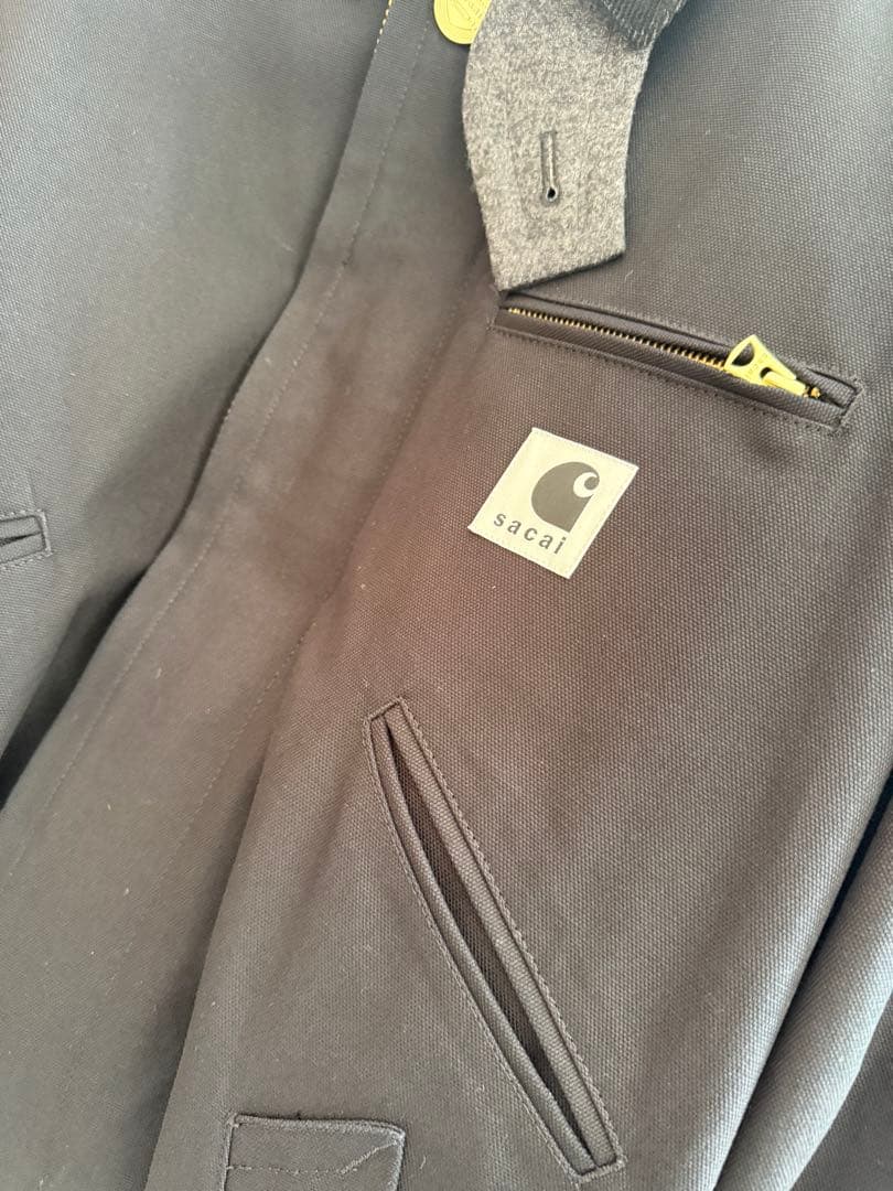 【新品未使用】sacai x carhartt Duck coat Black1