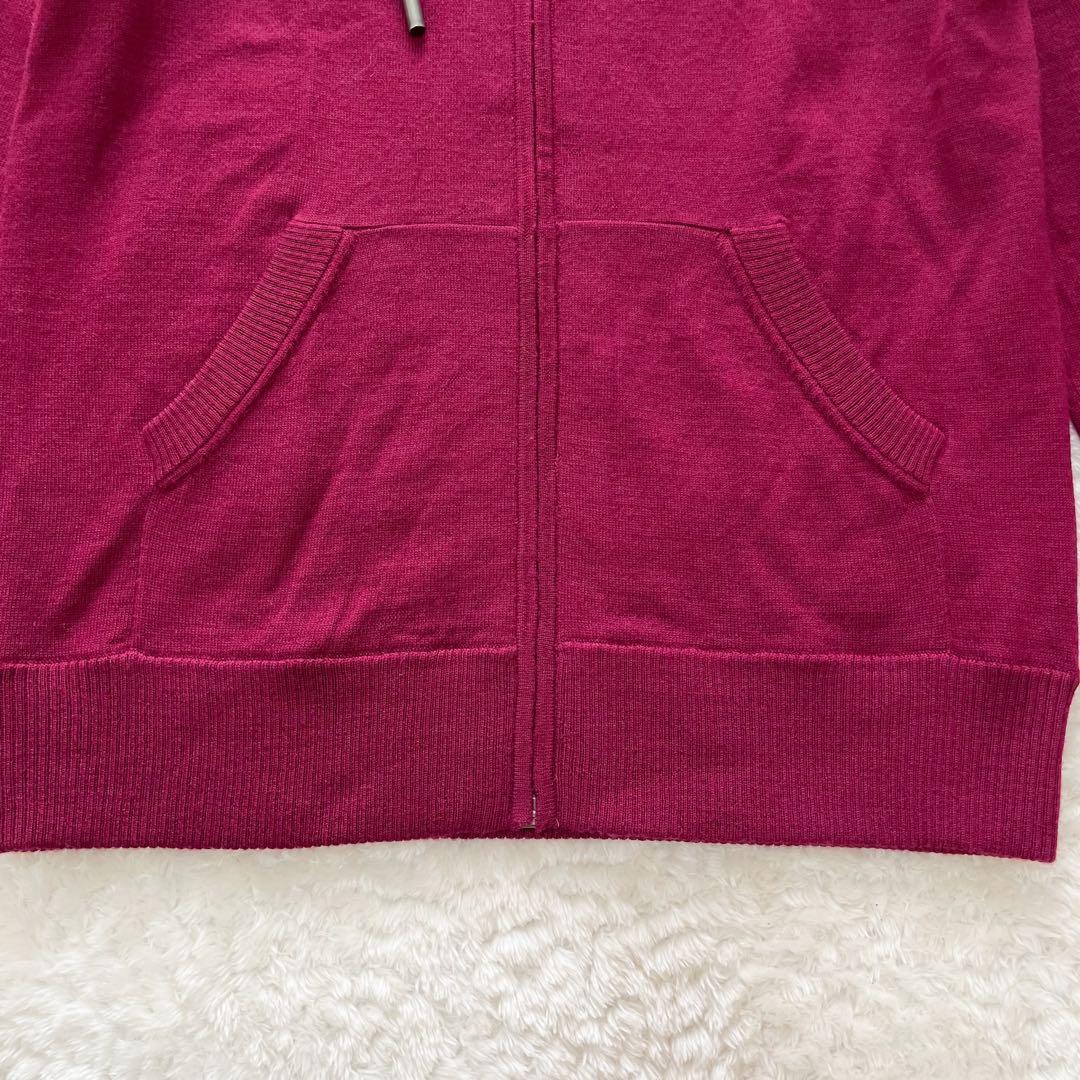 バーバリーブルーレーベル　ウールニット　ジップアップパーカー　ノバチェック　ロゴ