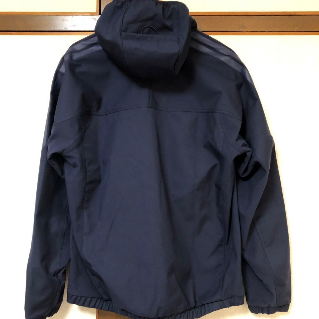 adidas フード付きネイビーウィンドブレーカーXL 新品未使用
