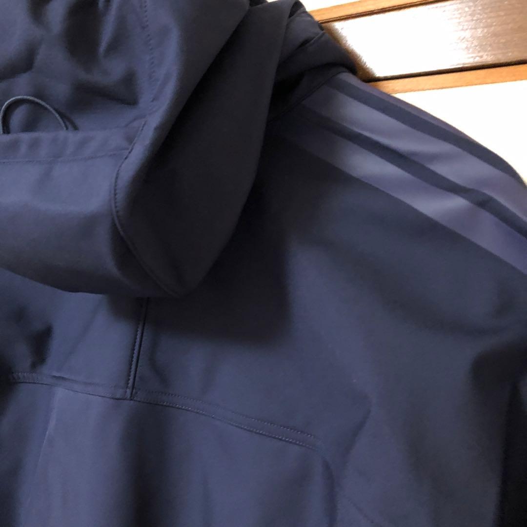 adidas フード付きネイビーウィンドブレーカーXL 新品未使用