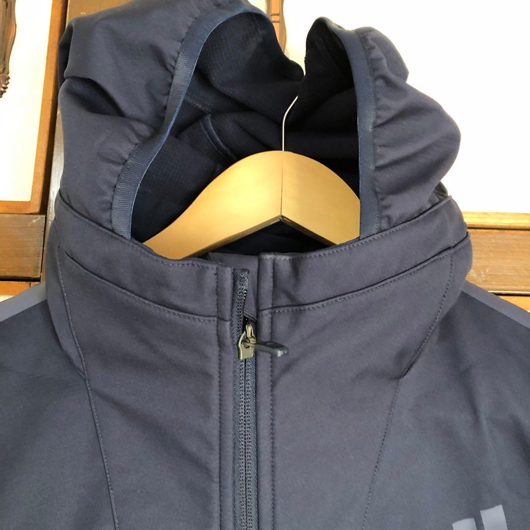 adidas フード付きネイビーウィンドブレーカーXL 新品未使用