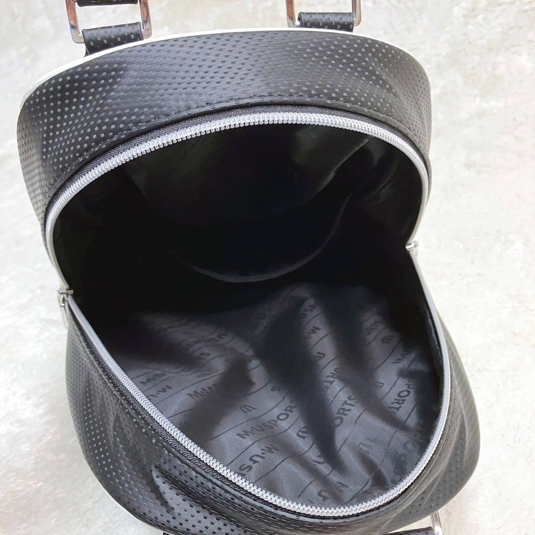 M・U SPORTS 2025年秋冬新作 立体サガラ刺繍シューズバッグ 黒