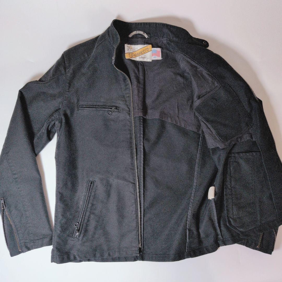 Schott シングルライダースジャケット サイズ40 コットン 日本製