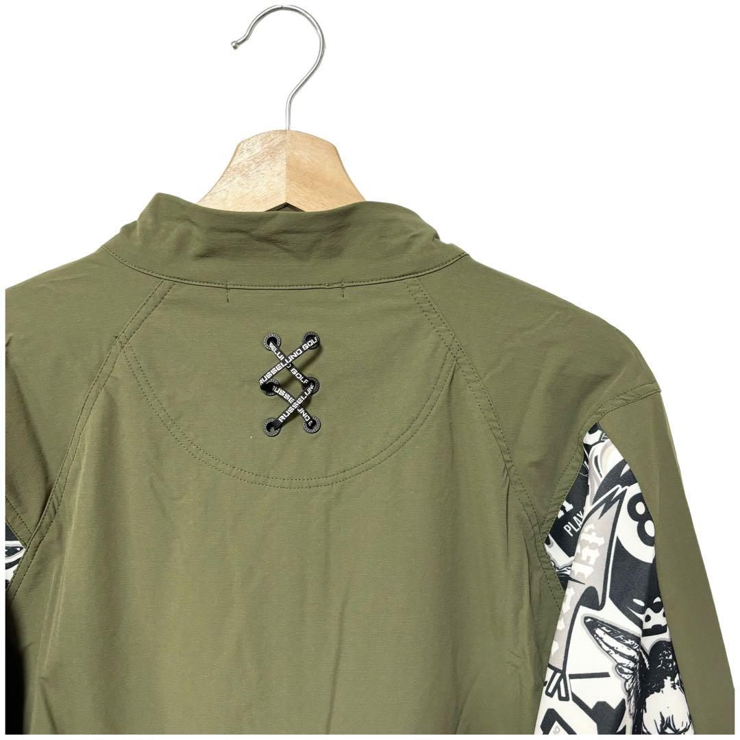 新品 ラッセルノ ゴルフ ハーフジップ プルオーバー ブルゾン カーキ XL 6