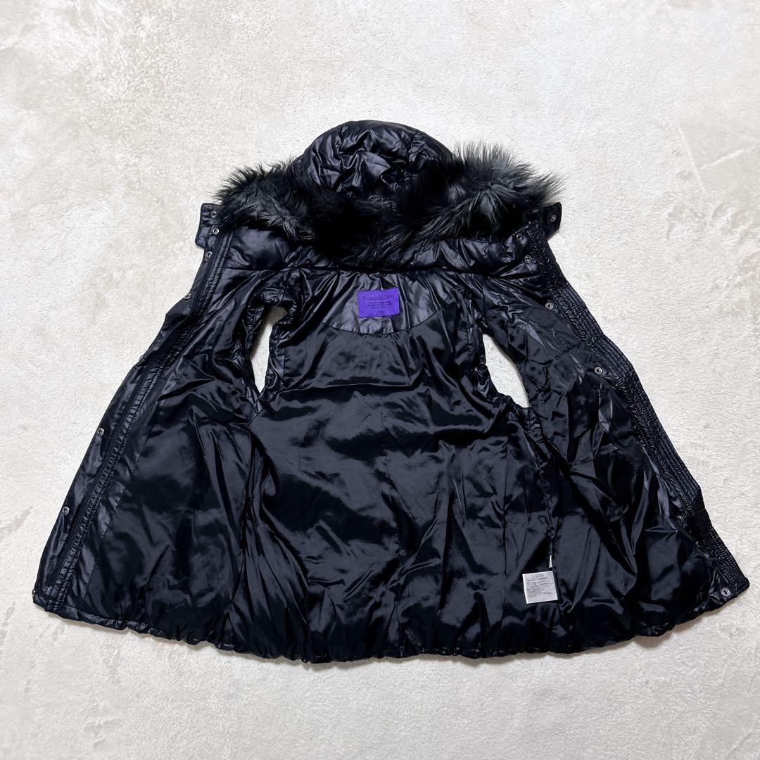 未使用級 00s OLD UNIQLO ファー ダウンベスト ブラック 短丈