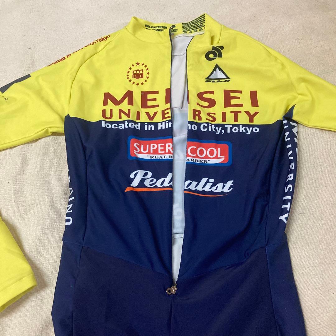 g84)美品スキンスーツ　サイクルジャージ　明誠大学　Sサイズ　バットあり