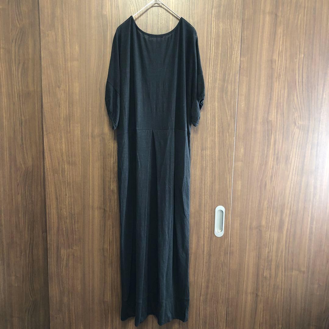 ほぼ未使用 mina perhonen ミナペルホネン リネン ロングワンピース