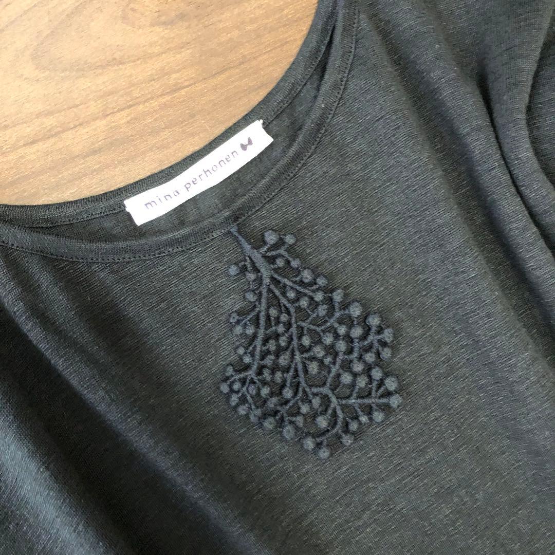 ほぼ未使用 mina perhonen ミナペルホネン リネン ロングワンピース