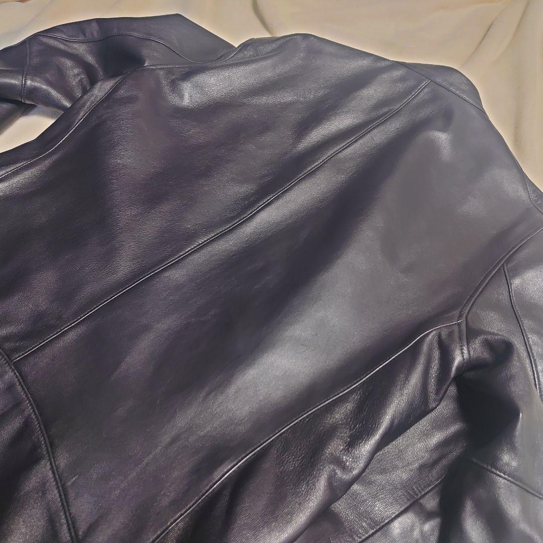 BEAMS☆シングルライダースジャケット レザージャケット ブラック