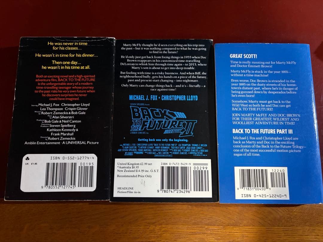Back To The Future 1 2 3 洋書セット