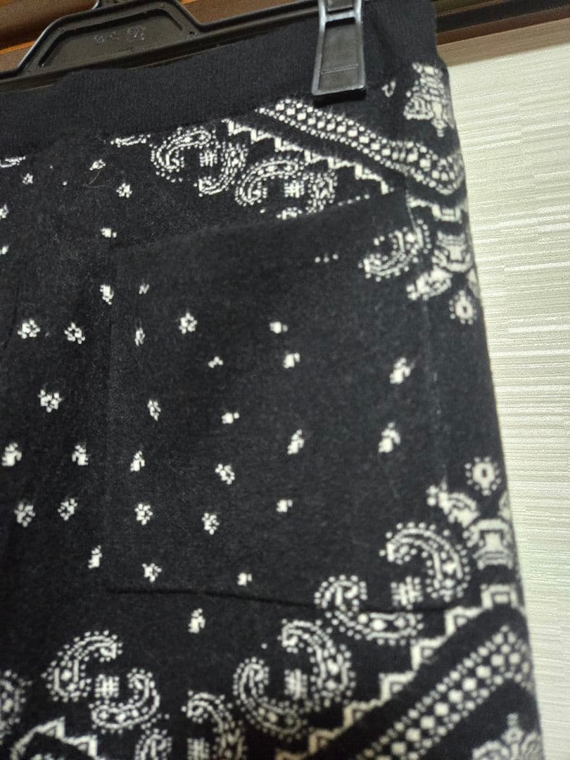 ペイズリー柄ニットパーカー&パンツ　セットアップ