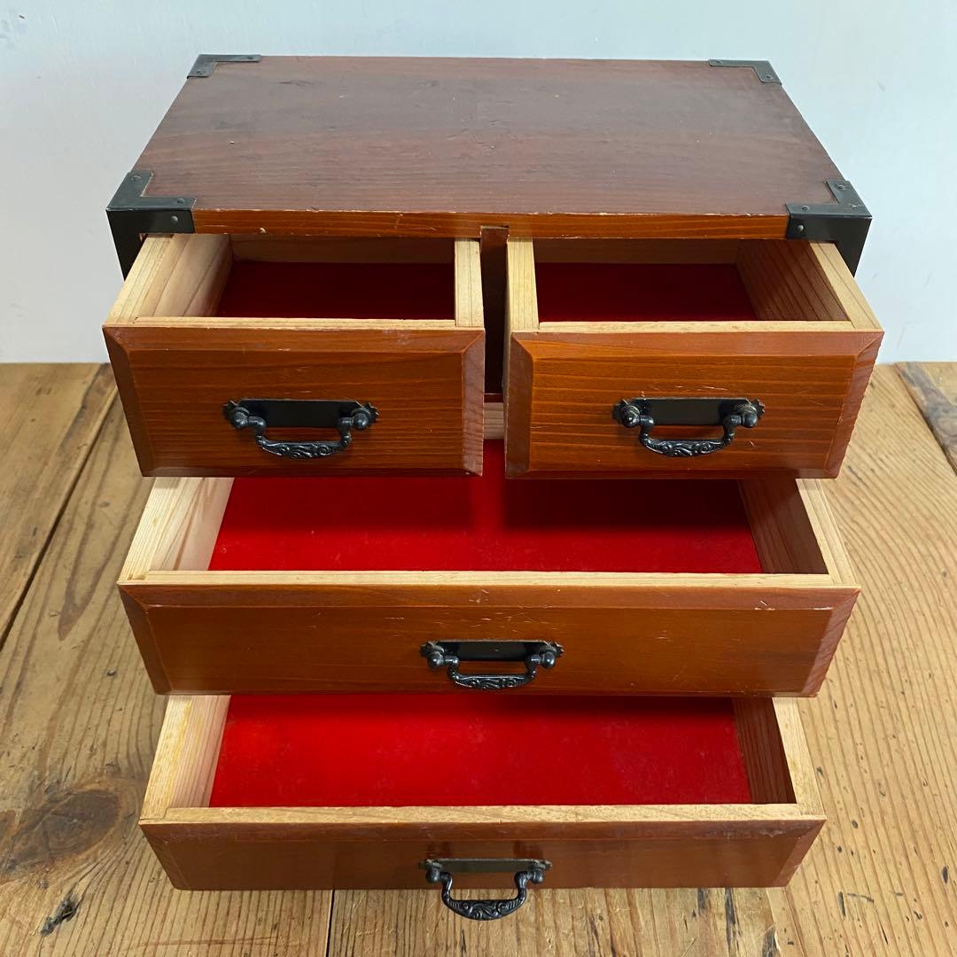 5点セット 小引き出し 裁縫箱 小物入れ 茶箪笥 昭和レトロ z906