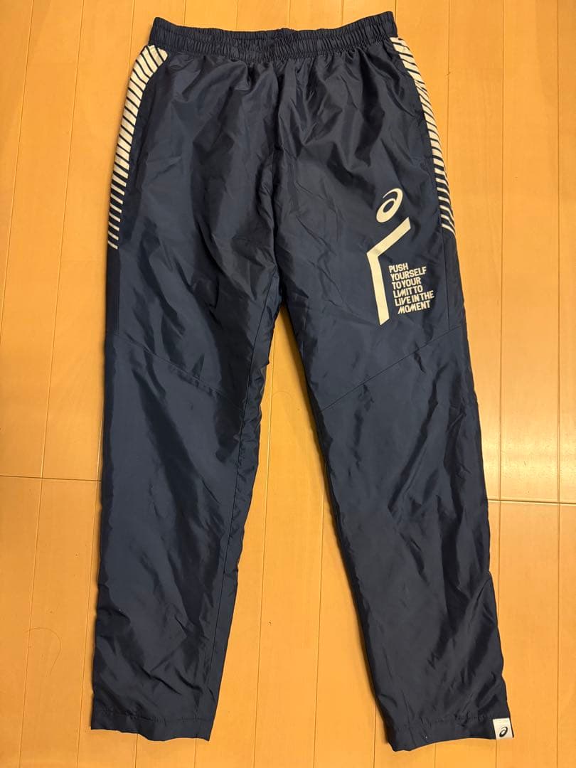 asicsアシックス　ウィンドブレーカー　上下セット　ネイビー　M