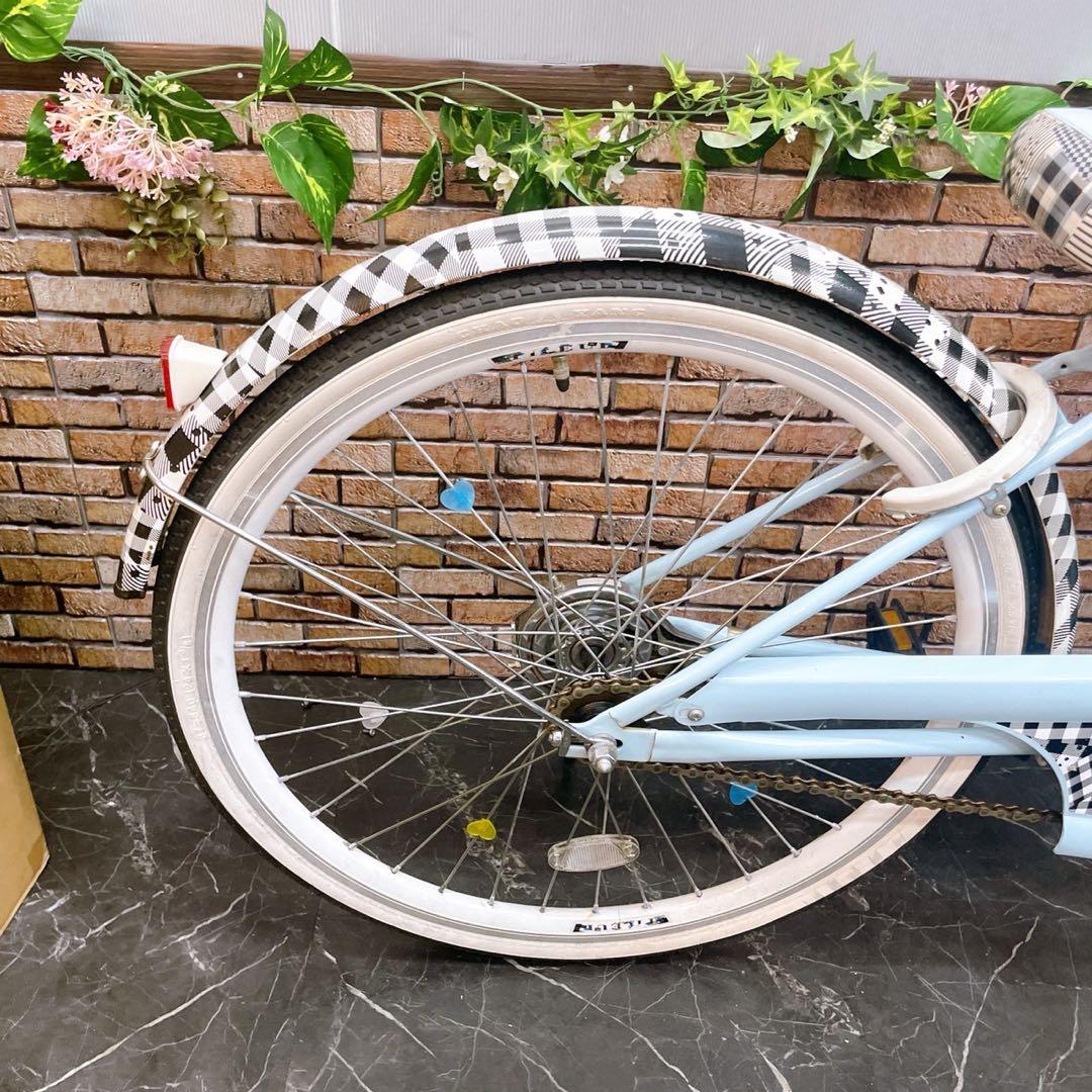 マグロ様【22】子供用自転車 子供車 SPICEUP 水色 24インチ シングル