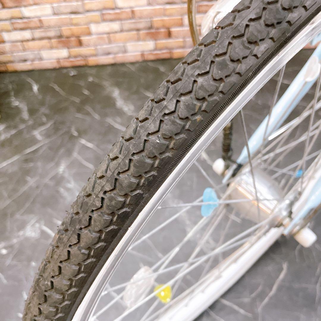 マグロ様【22】子供用自転車 子供車 SPICEUP 水色 24インチ シングル