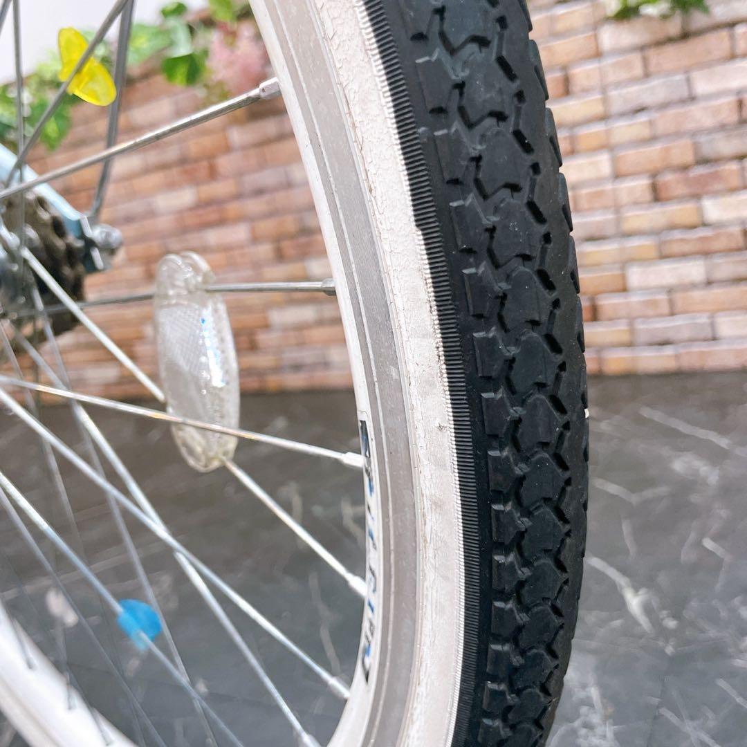 マグロ様【22】子供用自転車 子供車 SPICEUP 水色 24インチ シングル