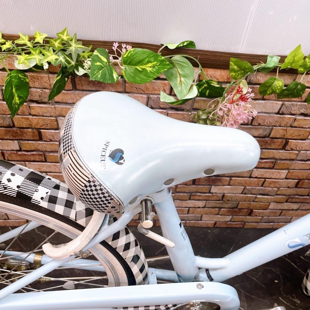 マグロ様【22】子供用自転車 子供車 SPICEUP 水色 24インチ シングル