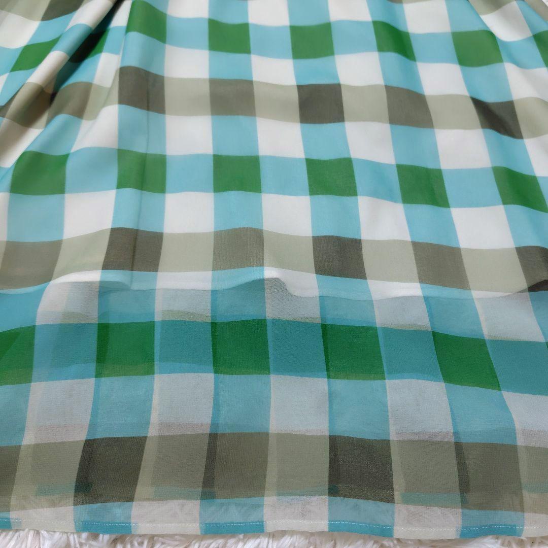 【未使用級♡定価4.6万】グレースコンチネンタル　チェックギャザーワンピース　F