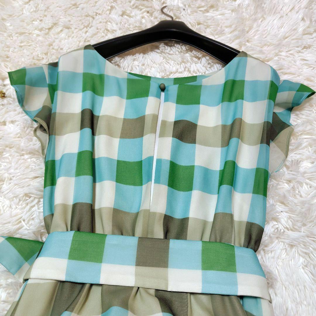 【未使用級♡定価4.6万】グレースコンチネンタル　チェックギャザーワンピース　F