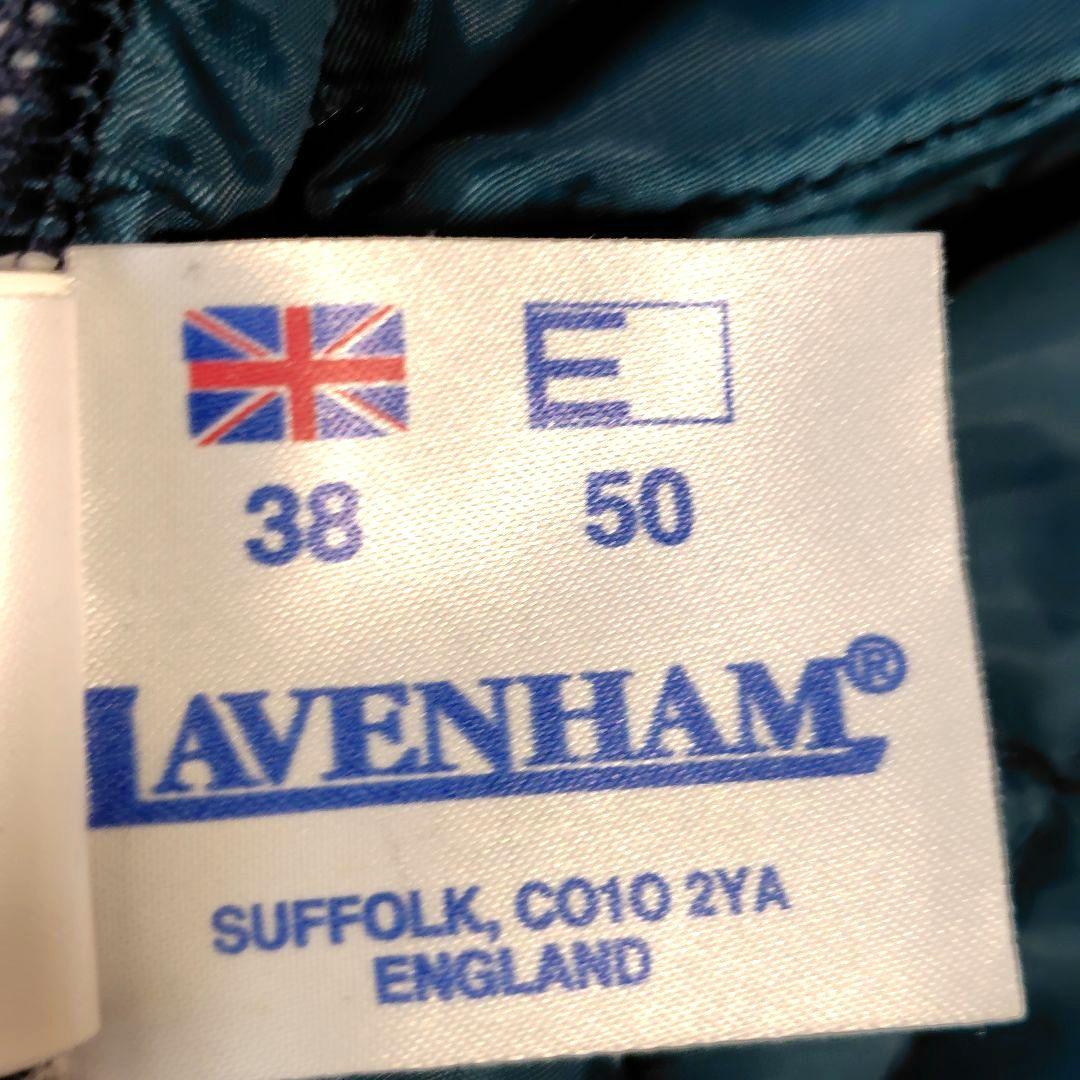 極美品 ラベンハム キルティングダウンベスト パーカー 38 ネイビー グリーン