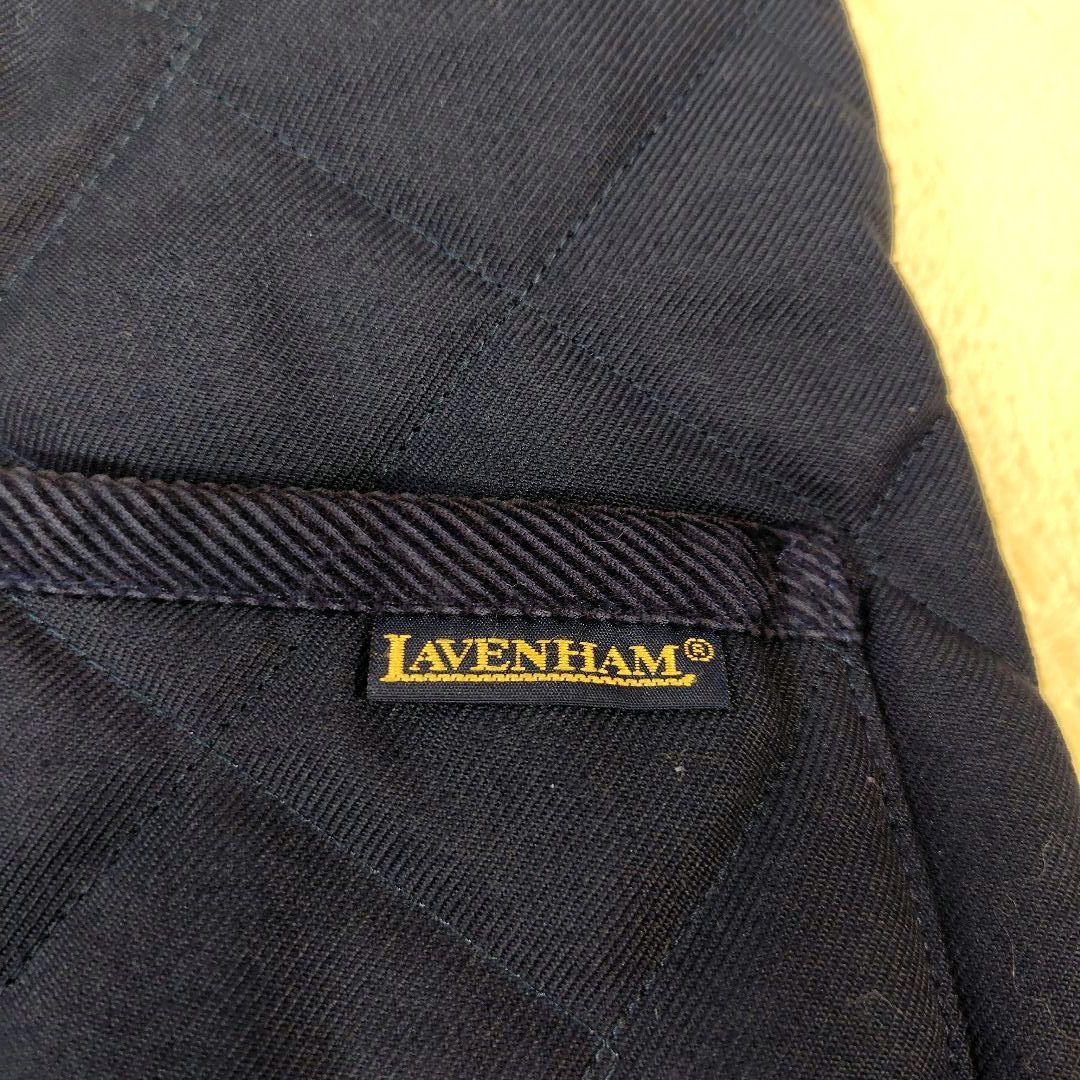 極美品 ラベンハム キルティングダウンベスト パーカー 38 ネイビー グリーン