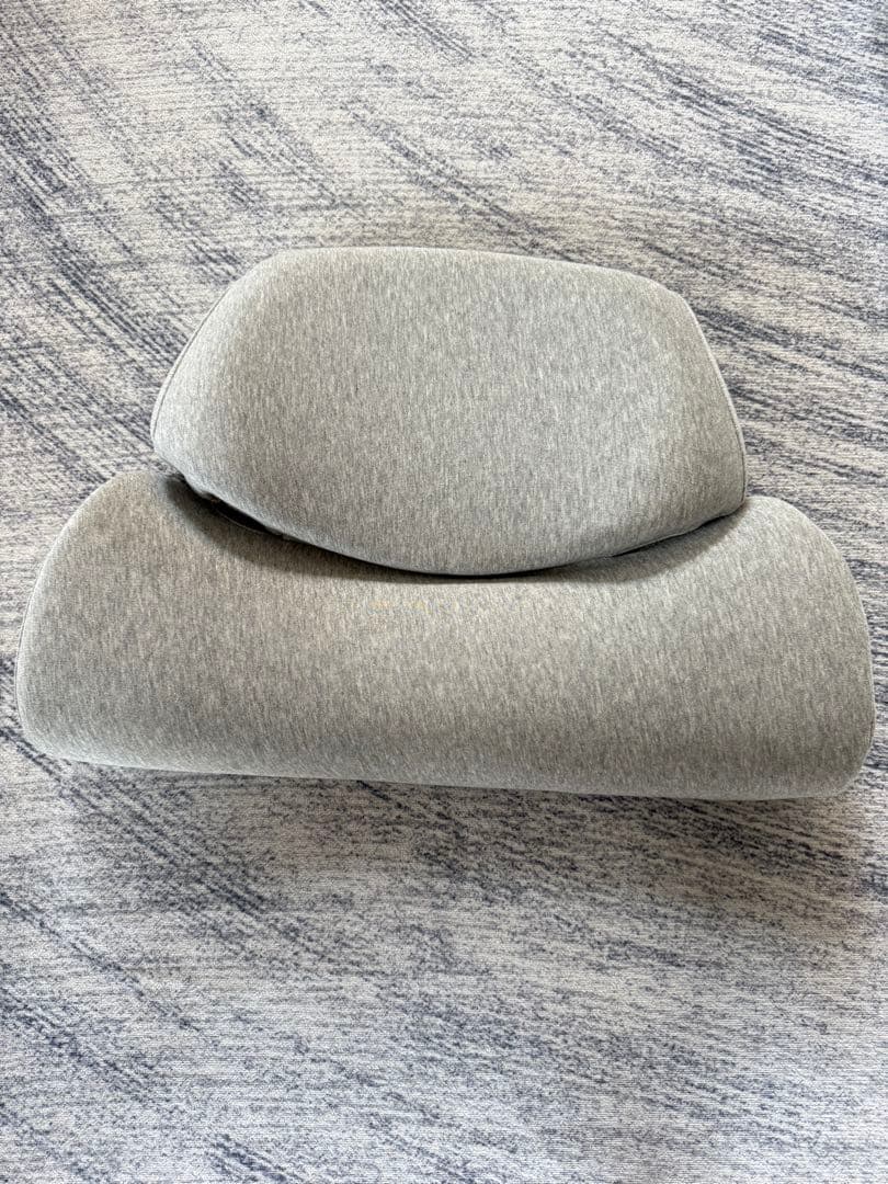 首と肩のことだけを考えたダブル枕(ベーシック)ノーマル　ライトグレー