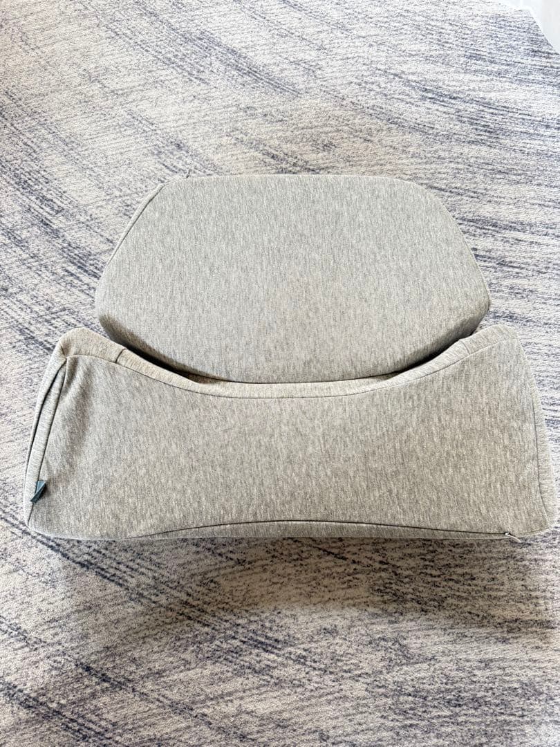 首と肩のことだけを考えたダブル枕(ベーシック)ノーマル　ライトグレー