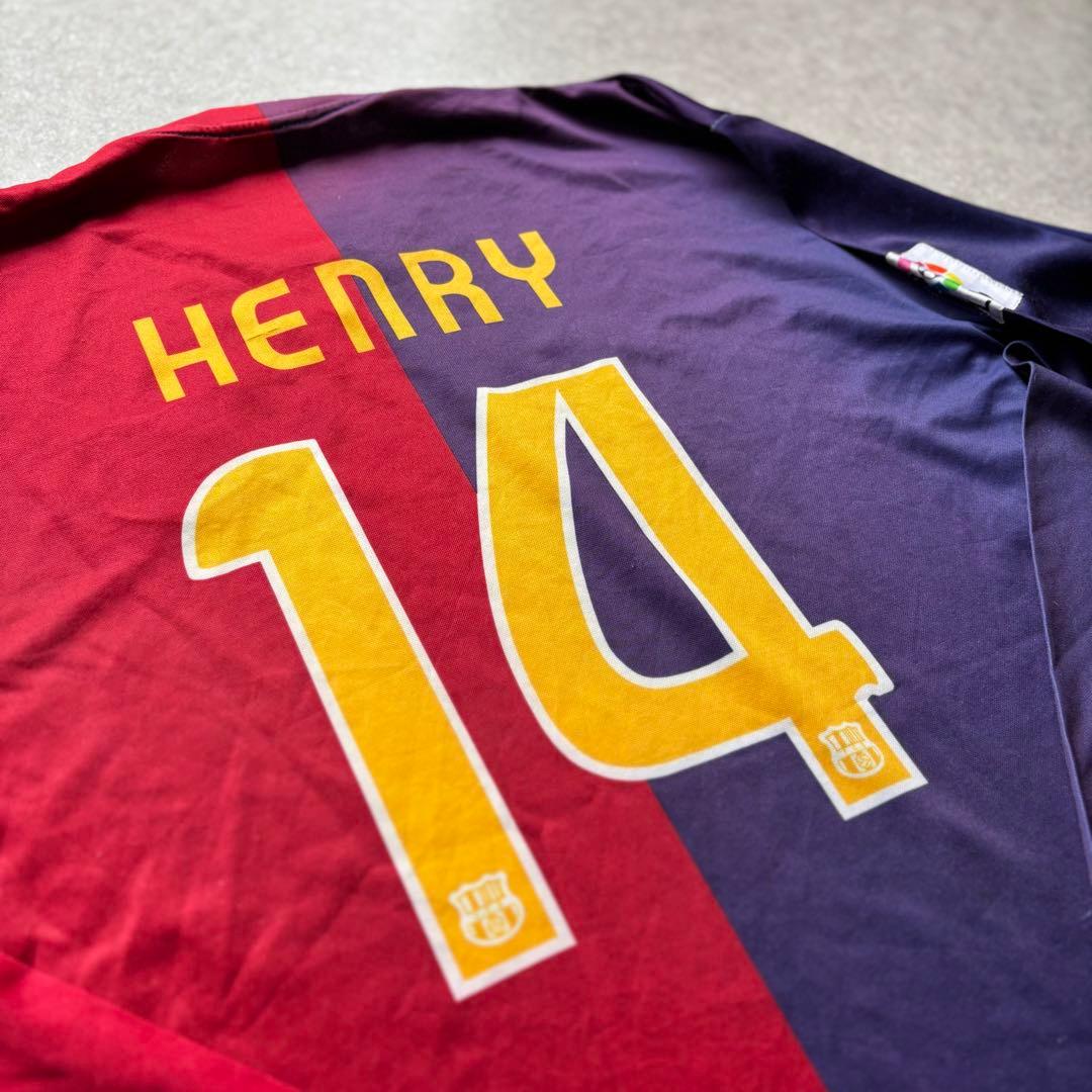 バルセロナユニフォーム古着08/09Lアンリ長袖unicefサッカー