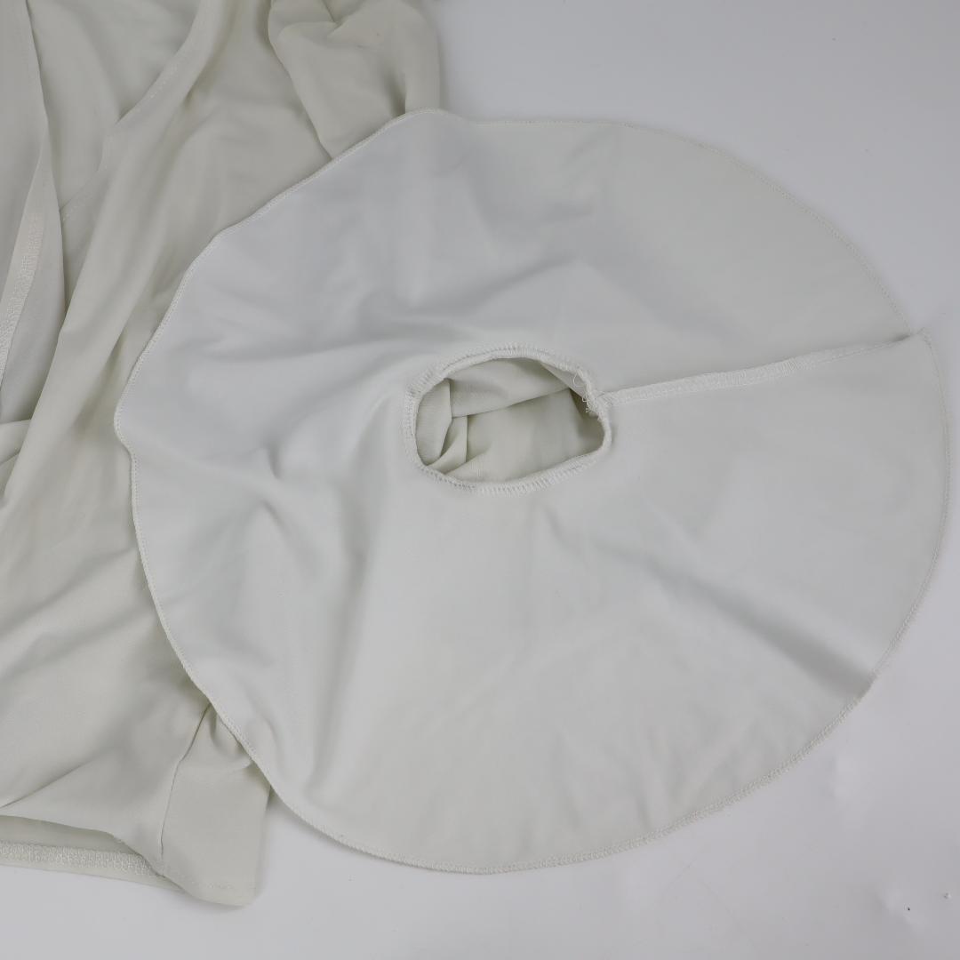 【美品 フラメンコ衣装】オフホワイト ブラウス ストレッチ素材 トップス