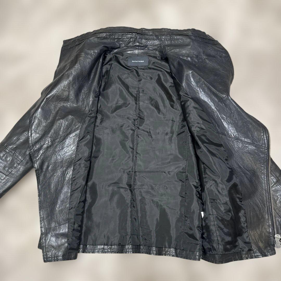 本革 レア MANIAC WORKS レザージャケット 羊革