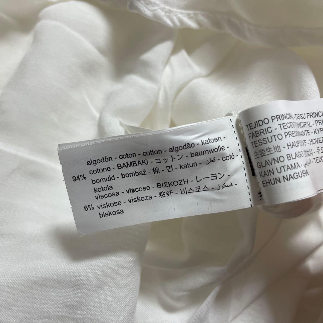 【新品タグ付き】ZARA ザラ 刺繍ロングワンピース　オフホワイト　Lサイズ