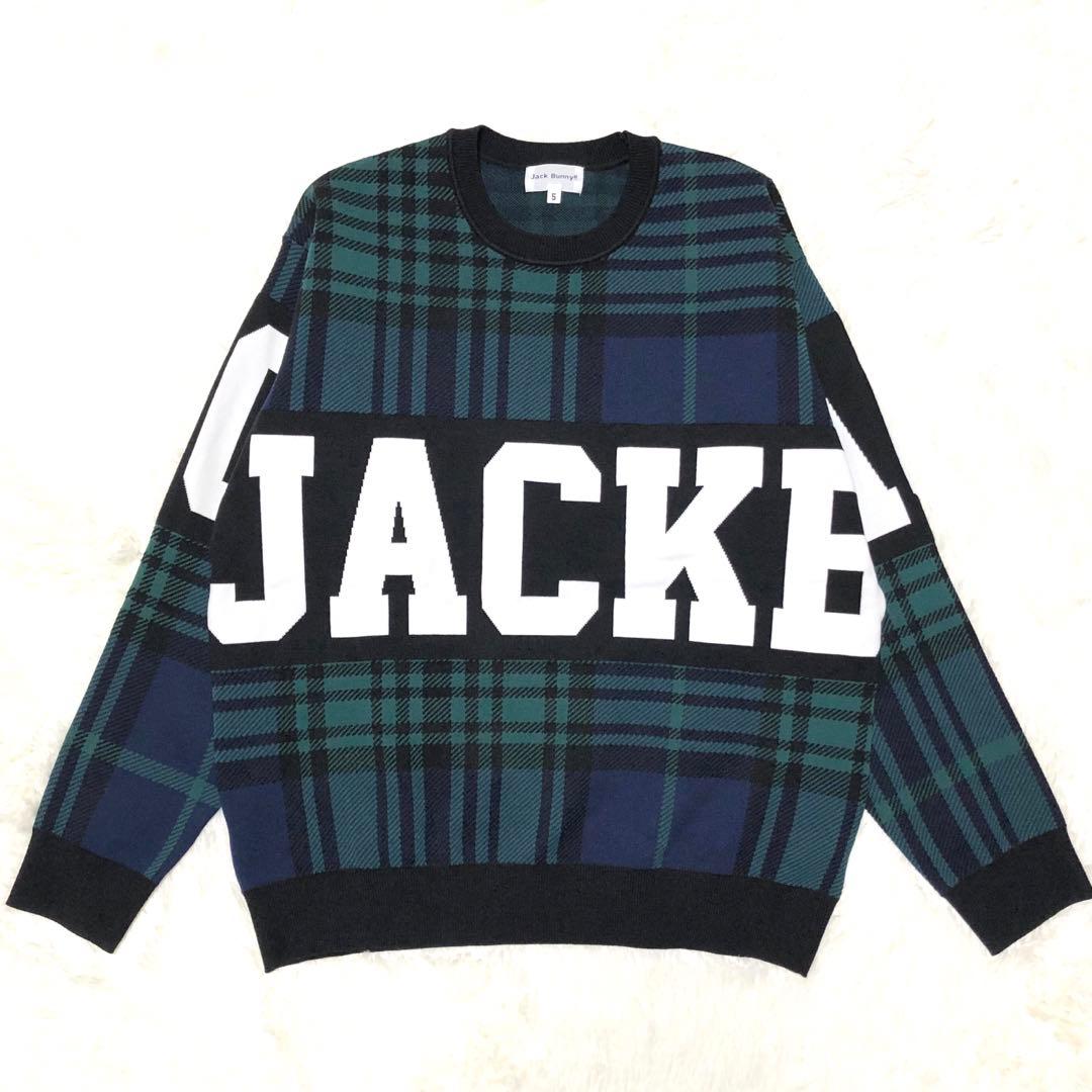美品 ジャックバニー ‼︎ メンズ 3色Wジャガード クルーネックニット サイズ5