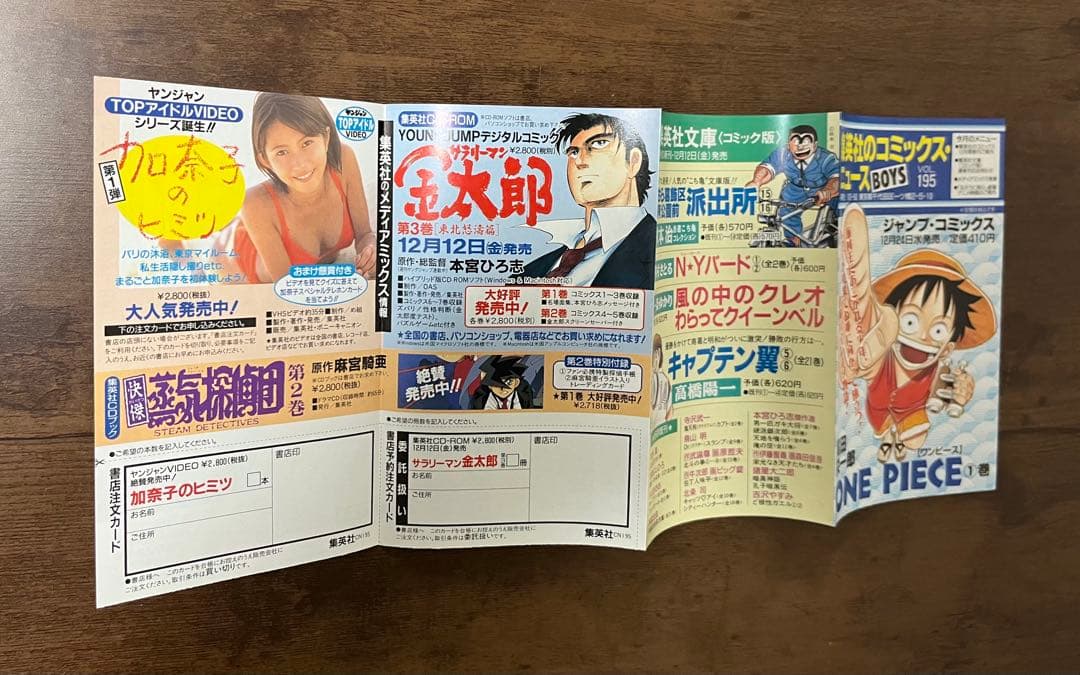 【希少品】ワンピース　ONE PIECE 第1巻チラシ付き初版