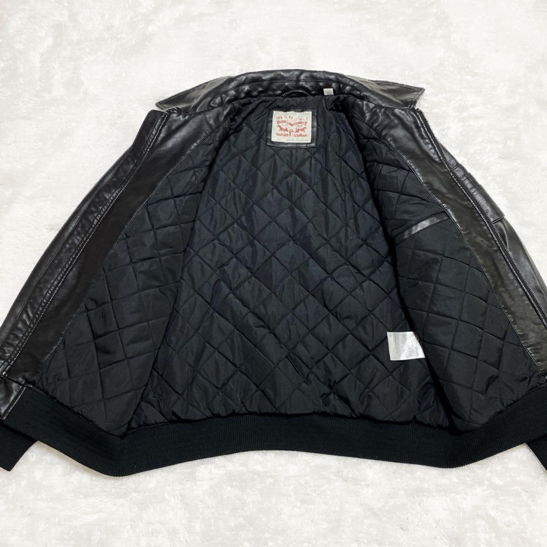 新品 リーバイス A-2 フライトジャケット フェイクレザー Lサイズ 黒