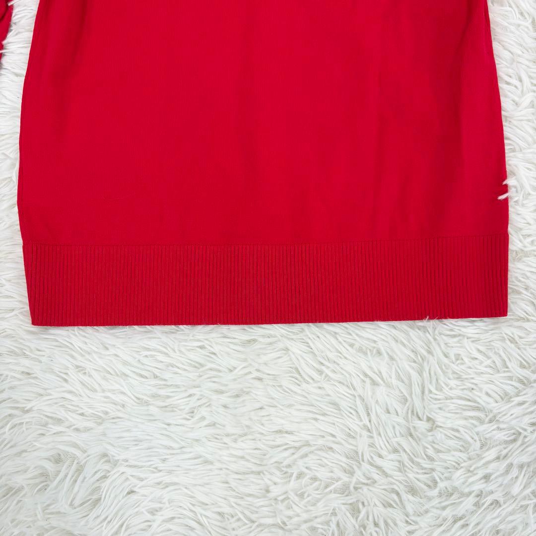 J.LINDEBERG クルーネックニット ゴルフウェア 長袖 S レッド