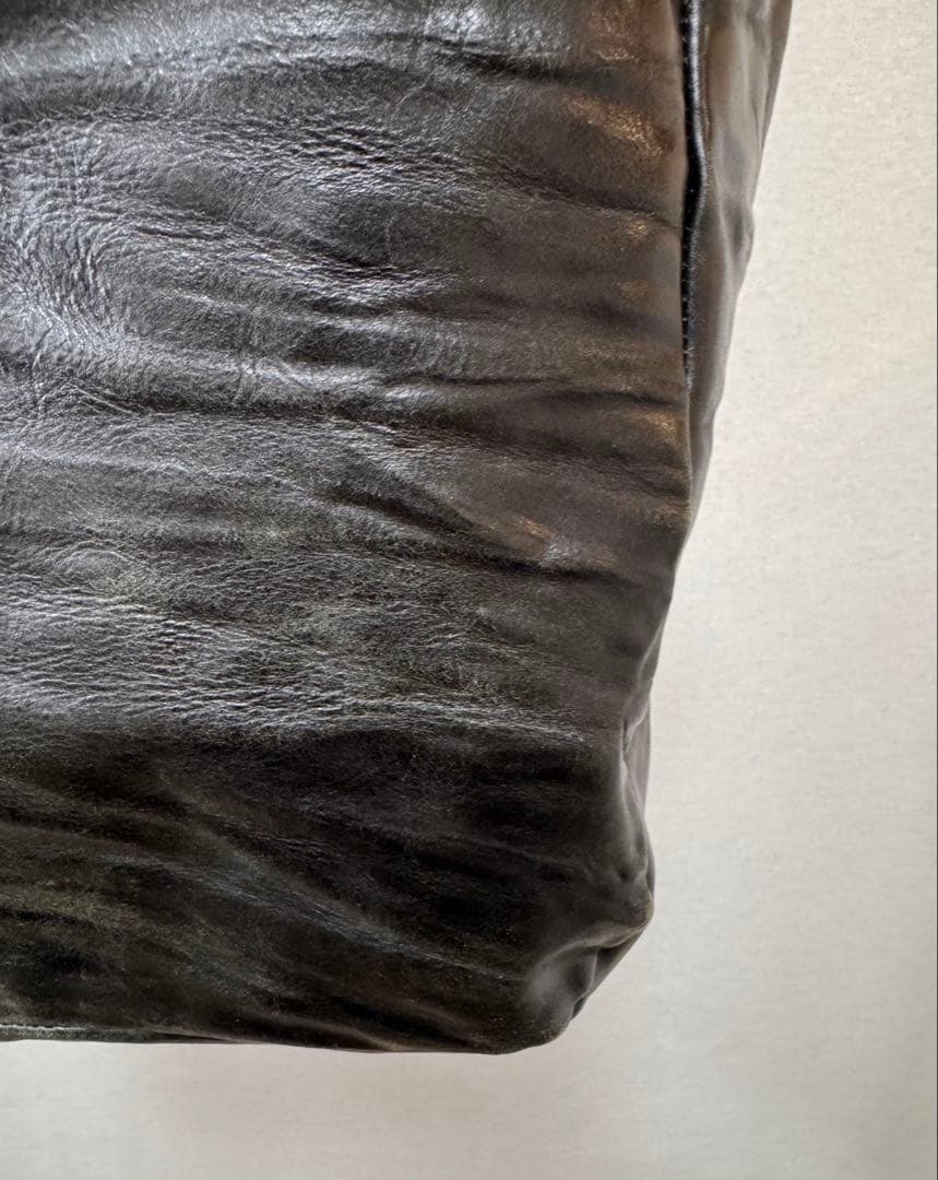 Daniel&Bob イタリア製 本革 レザートートバッグ 黒 肩掛け可