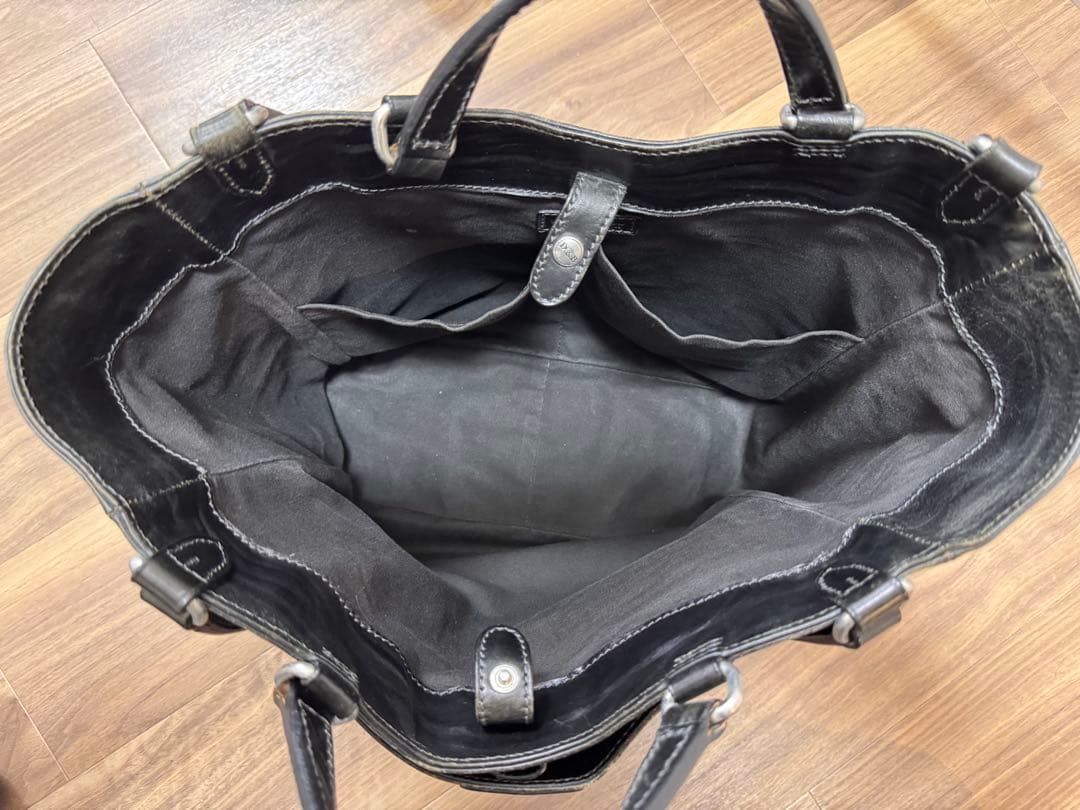 Daniel&Bob イタリア製 本革 レザートートバッグ 黒 肩掛け可