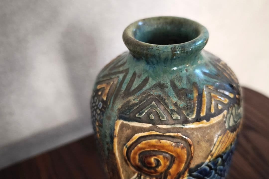 魚柄　壺屋焼　やちむん？の壺