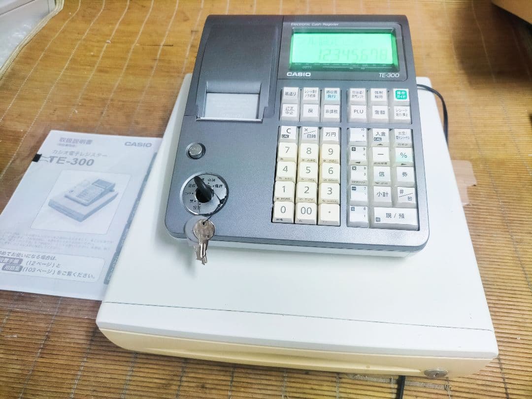 カシオレジスター　TE-300　フル設定無料　 送料無料人気機種　301488