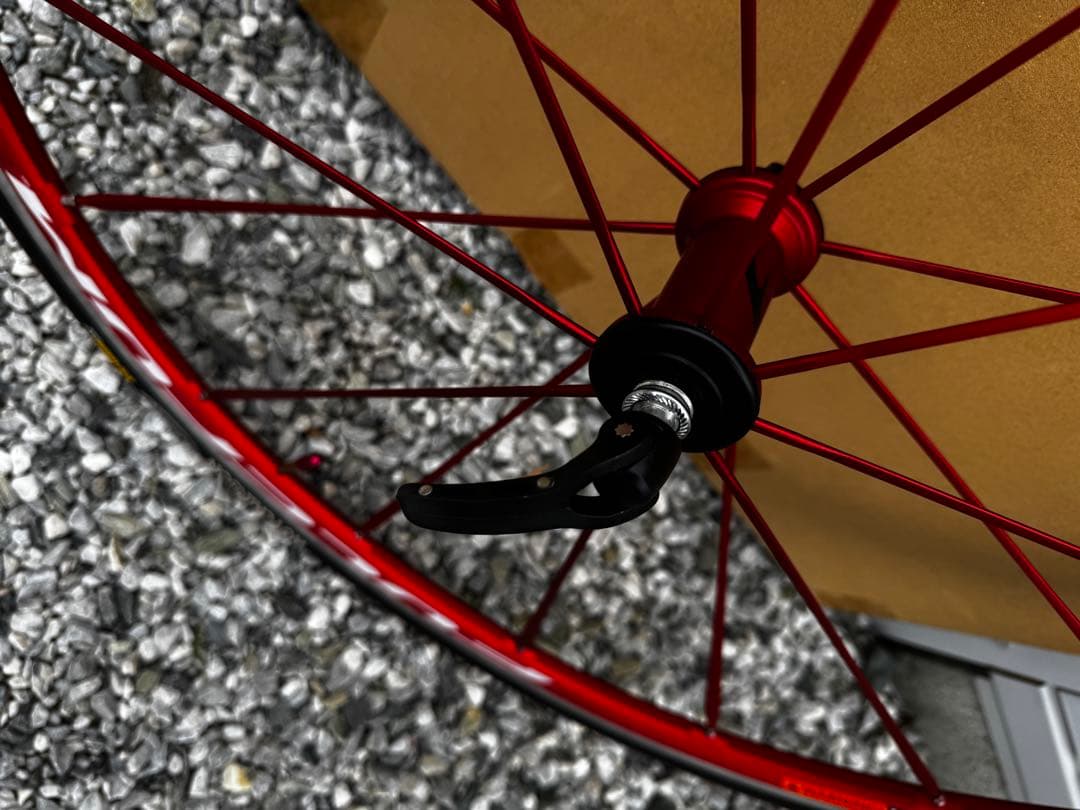 美品FULCRUM Racing Zero ホイール前後　レッドホイールカバー付