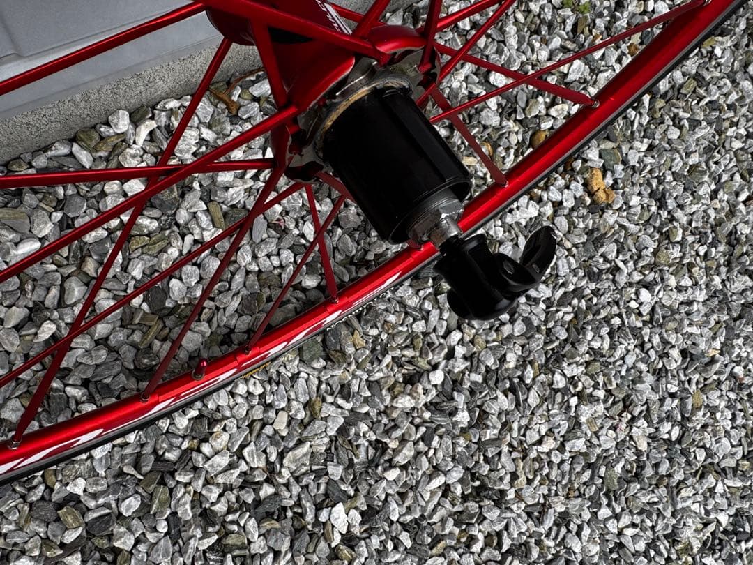 美品FULCRUM Racing Zero ホイール前後　レッドホイールカバー付