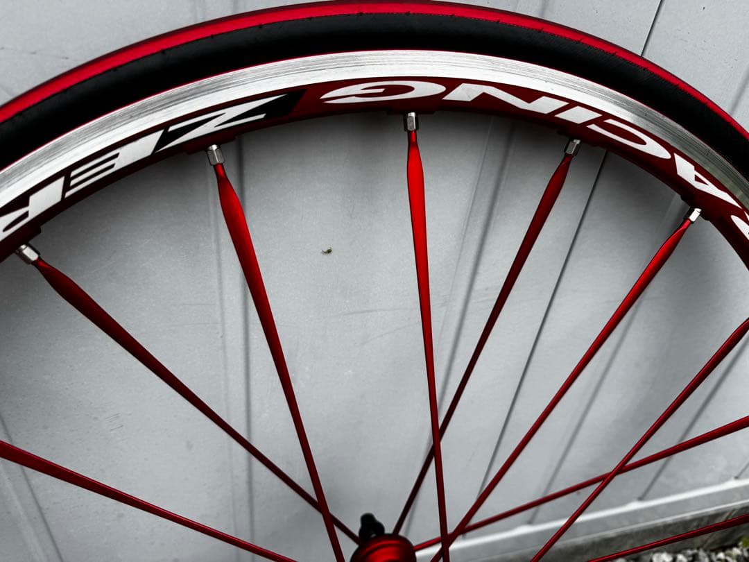 美品FULCRUM Racing Zero ホイール前後　レッドホイールカバー付