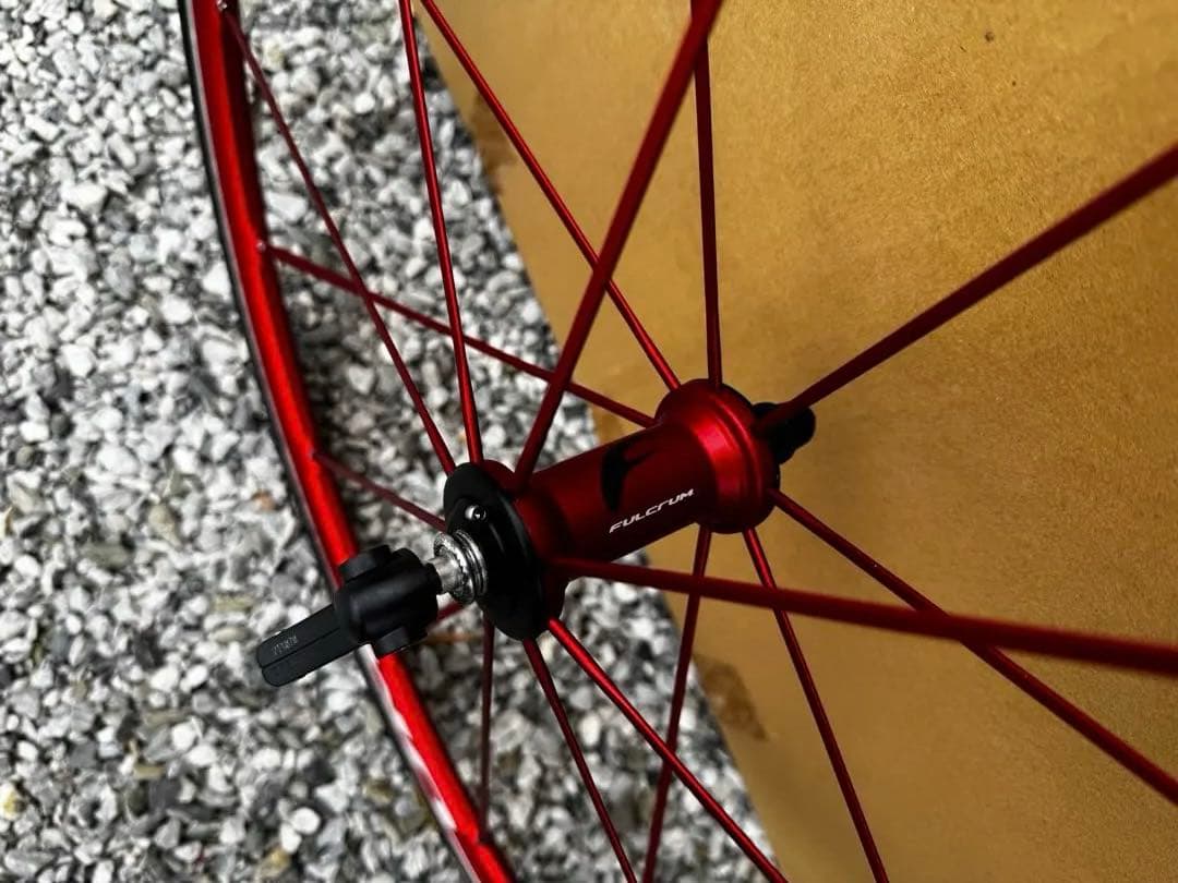 美品FULCRUM Racing Zero ホイール前後　レッドホイールカバー付