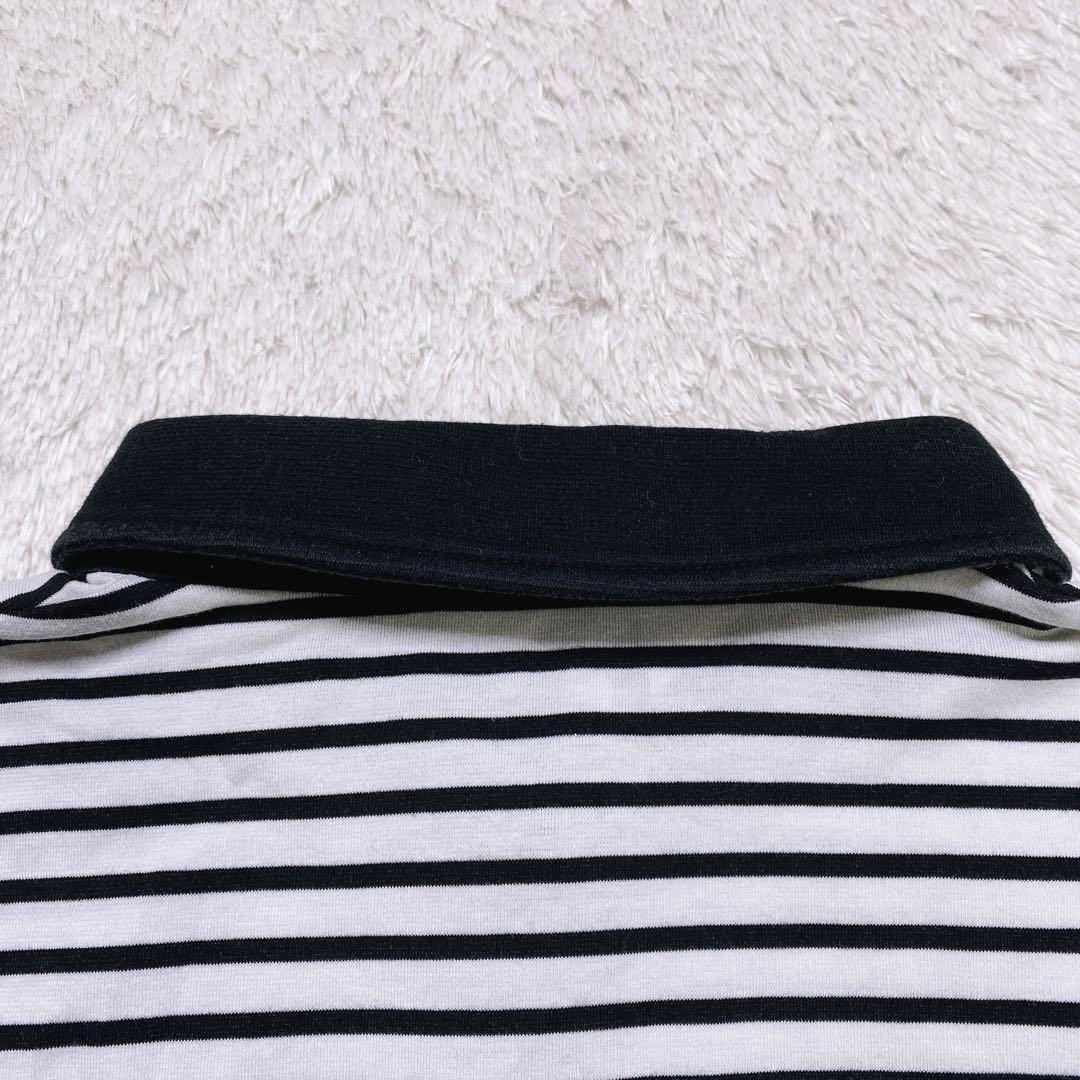 LANVIN SPORT 42 XL相当 ゴルフ ワンピース ボーダー 黒 白