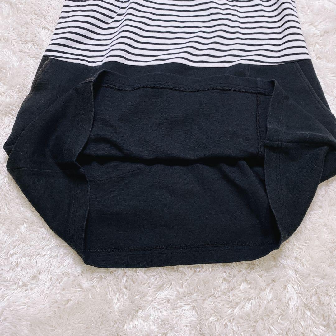 LANVIN SPORT 42 XL相当 ゴルフ ワンピース ボーダー 黒 白