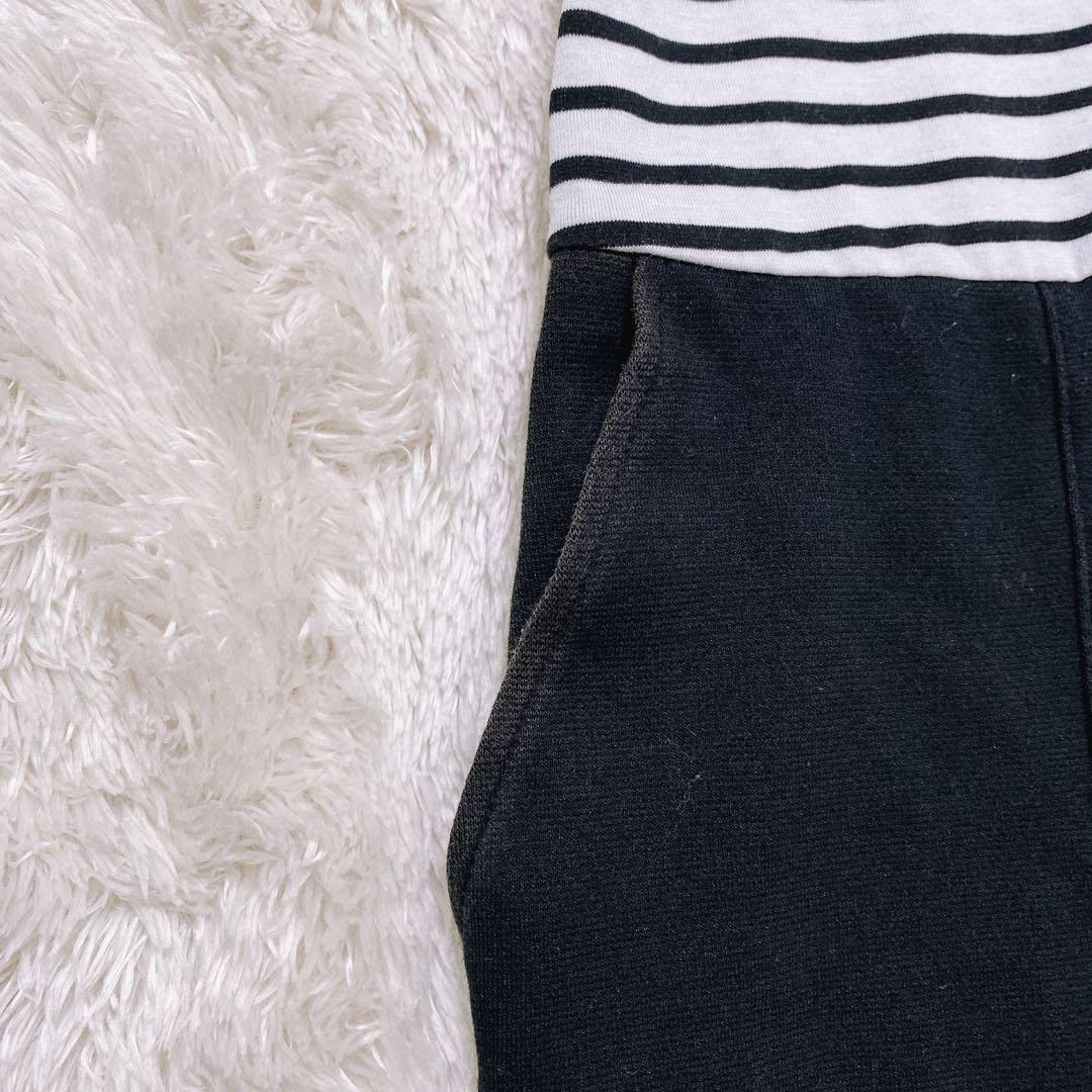 LANVIN SPORT 42 XL相当 ゴルフ ワンピース ボーダー 黒 白