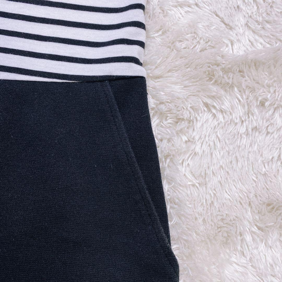 LANVIN SPORT 42 XL相当 ゴルフ ワンピース ボーダー 黒 白