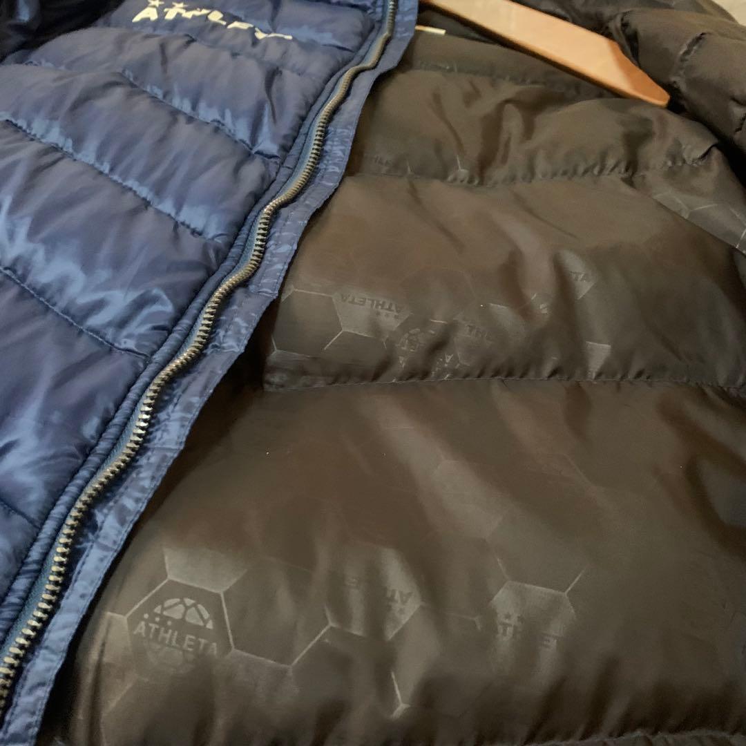 アスレタ ATHLETA ベンチコート 中綿コート 希少 Ssize /ネイビー