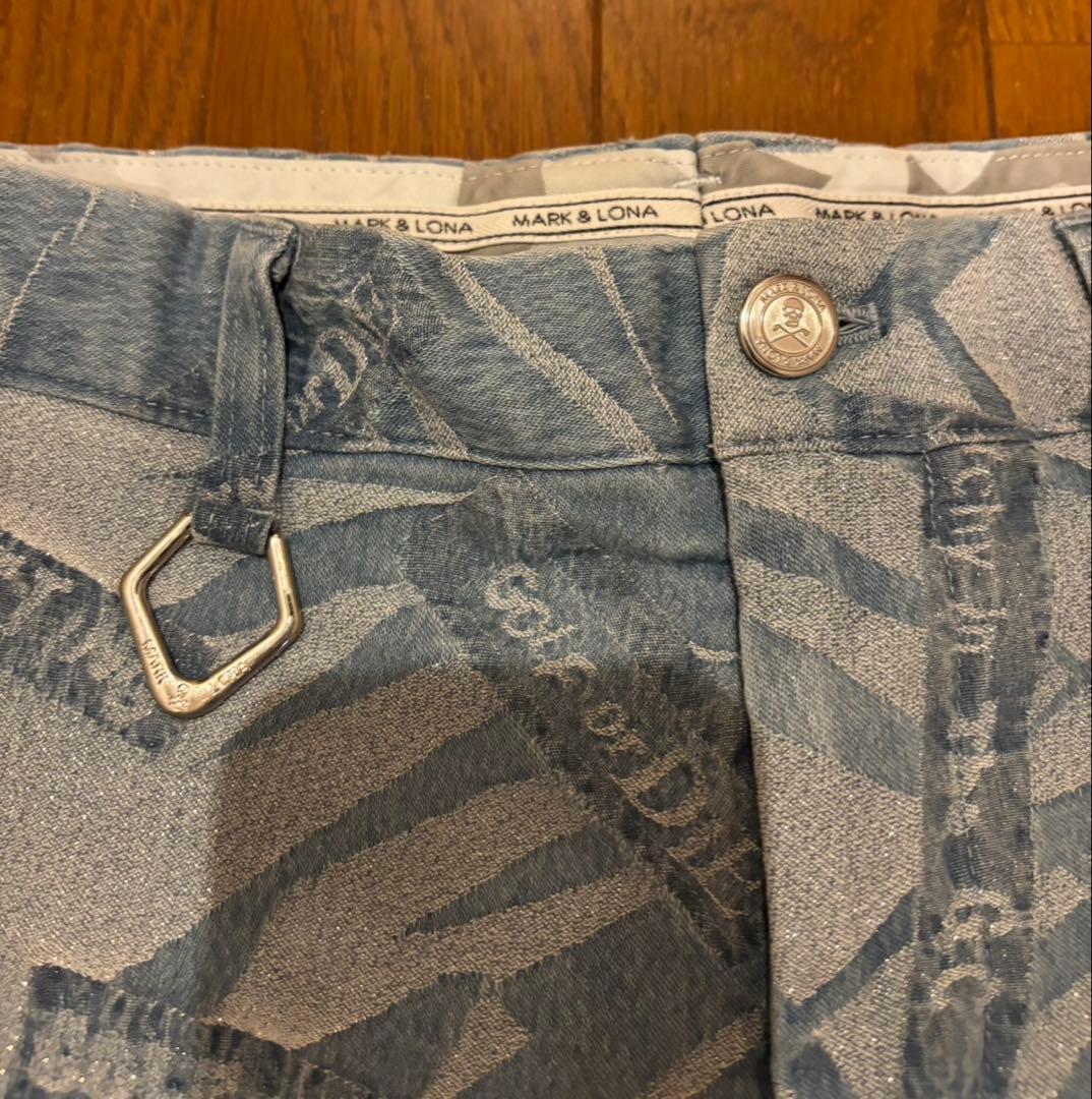 MARK & LONA マーク＆ロナ ゴルフショートパンツ L SAX